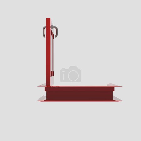 Photo for Red wooden interior door illustration different open closed set isolated white background - Royalty Free Image