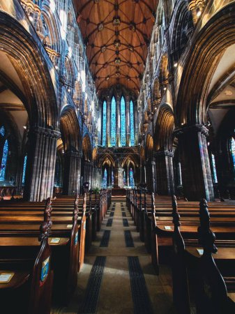 Photo for A high angle shot of the interior part of the Glasgow cathedral - Royalty Free Image