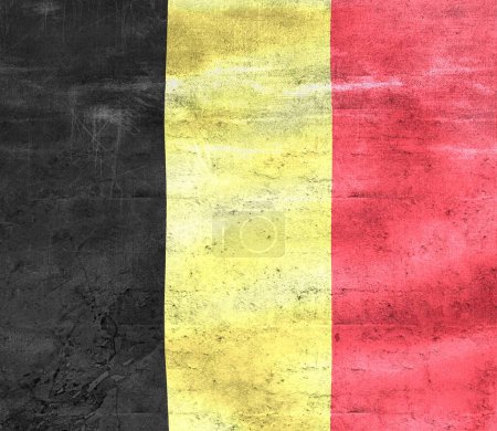 Photo for Belgium flag - realistic waving fabric flag. - Royalty Free Image
