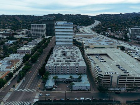 Photo for An aerial view of the Sherman oaks blvd and the 405 freeway in the United States - Royalty Free Image