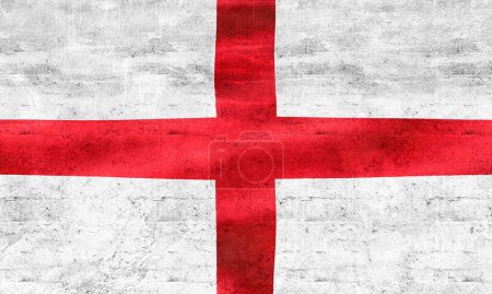 Photo for England flag - realistic waving fabric flag background - Royalty Free Image