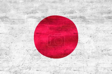 Foto de Bandera de Japón - Bandera de tela ondeante realista - Imagen libre de derechos