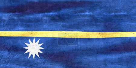 Foto de Bandera de Nauru - bandera de tela ondeante realista - Imagen libre de derechos