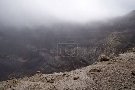 Photo for A beautiful view of a fog on the peak of a mountain - Royalty Free Image