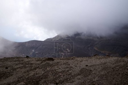 Photo for A beautiful view of a fog on the peak of a mountain - Royalty Free Image
