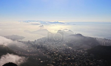 Photo for An aerial view of cityscape Rio de Janeiro surrounded by buildings and water - Royalty Free Image