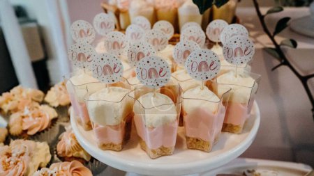 Photo for A closeup of dessert on a table for a baby shower - Royalty Free Image