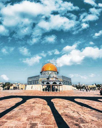 Téléchargez les photos : Une longue exposition de la mosquée Masjid Al-Aqsa en Palestine - en image libre de droit