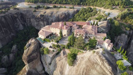 Photo for An aerial view of monastery of saint Stephen in Meteora - Royalty Free Image