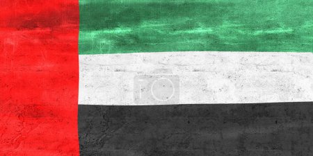 Foto de Bandera de emiratos árabes unidos - bandera realista ondeando tela. - Imagen libre de derechos