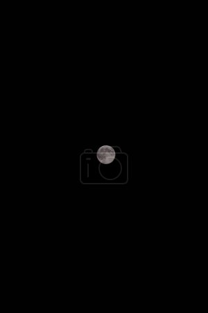 Photo for A vertical shot of the full moon in the dark night sky, cool for background - Royalty Free Image