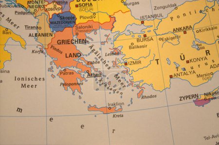 Foto de Mapa de Grecia y países vecinos - Imagen libre de derechos