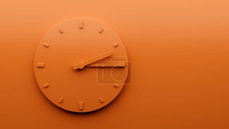 Foto de Una ilustración minimalista del reloj naranja que muestra las dos y cuarto - Imagen libre de derechos