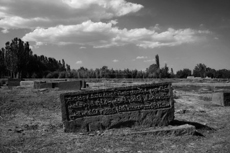 Téléchargez les photos : Plan rapproché du cimetière arménien de Haftvan, village de Salmas, Iran - en image libre de droit