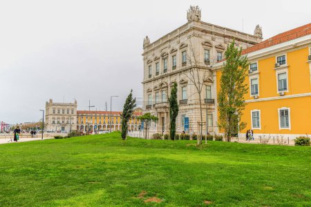 Foto de Plaza de Comercio en el centro de Lisboa, Portugal - Imagen libre de derechos