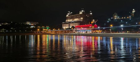 Photo for The Grand Hotel at night Scarborough foreshore - Royalty Free Image