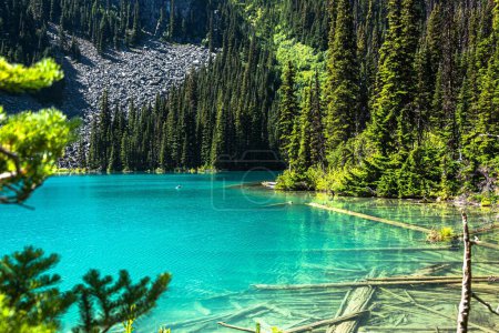 Téléchargez les photos : Une belle vue sur le lac Joffre en Colombie-Britannique, Canada. - en image libre de droit