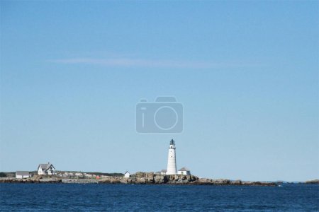 Foto de El faro de Boston Light en Little Brewster Island en Boston Harbor, Massachusetts - Imagen libre de derechos
