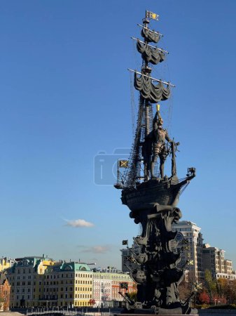 Photo for A vertical shot of the Monument of Peter the Great located in Moscow, Russia - Royalty Free Image