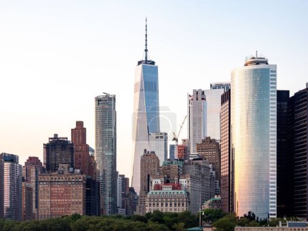 Téléchargez les photos : Un horizon aérien du centre-ville de Manhattan à New York, États-Unis - en image libre de droit