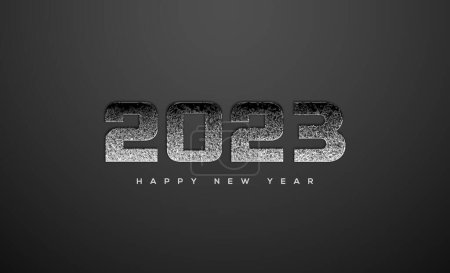 Téléchargez les photos : Happy new year 2023 with gray and black glitter - en image libre de droit