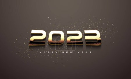 Foto de Happy new year 2023 with fancy thin numbers - Imagen libre de derechos