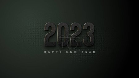Téléchargez les photos : Black number 2023 happy new year elegant and bold - en image libre de droit