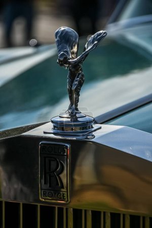 Photo for A closeup of Spirit of Ecstasy during the Classic Car Show in Ryde Isle of Wight - Royalty Free Image