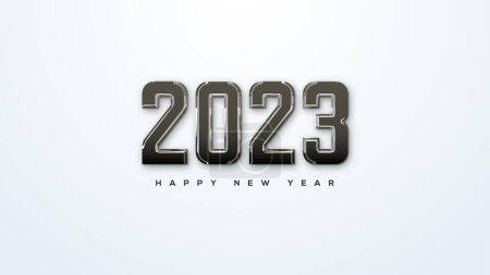 Photo for Modern number 2023 for happy new year background - Royalty Free Image