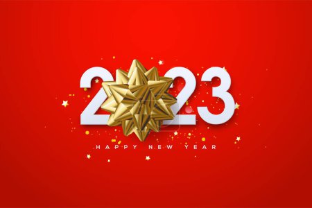 Foto de La idea de diseño de la tarjeta de felicitación de Año Nuevo. Feliz Año Nuevo 2023. - Imagen libre de derechos