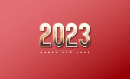 Foto de Una ilustración de un cartel de felicitación de Año Nuevo 2023 - Imagen libre de derechos