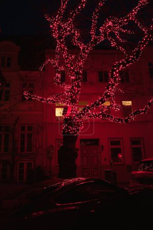 Téléchargez les photos : Un plan vertical des décorations de Noël dans la rue - en image libre de droit