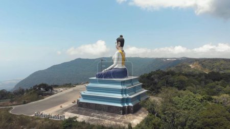 Photo for An Aerial view of Statue Of Sitting Buddha, Kampot, Cambodia - Royalty Free Image