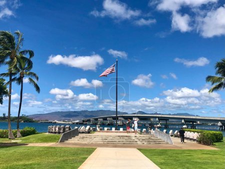 Photo for The USS Arizona Memorial, at Pearl Harbor in Honolulu, Hawaii - Royalty Free Image