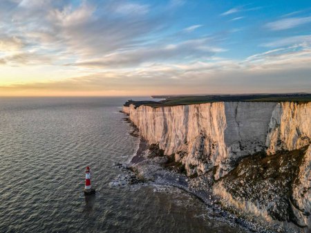 Photo for A mesmerizing view of the Beachy Head chalk headland in East Sussex, England - Royalty Free Image