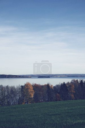 Photo for A vertical shot of the rural Toten, Norway, in fall. - Royalty Free Image