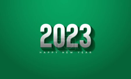 Téléchargez les photos : Un numéro moderne 3d 2023 sur fond vert - en image libre de droit