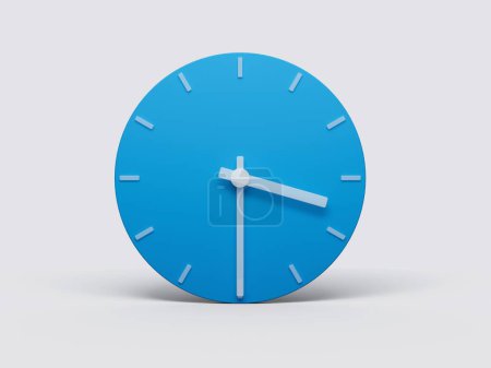 Foto de Una representación en 3D de un tiempo mínimo de reloj de 3: 30 en punto sobre fondo pastel claro - Imagen libre de derechos