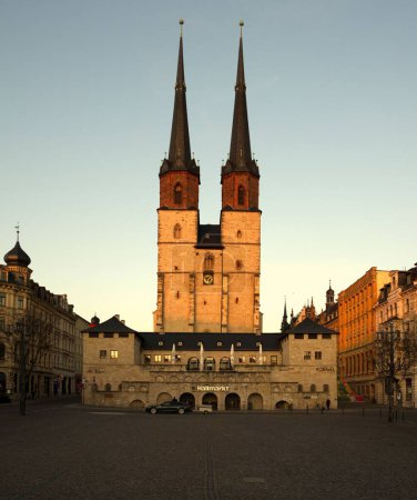 Photo for A vertical shot of Marktkirche Unser Lieben Frauen church in Halle, Saxony-Anhalt, Germany - Royalty Free Image