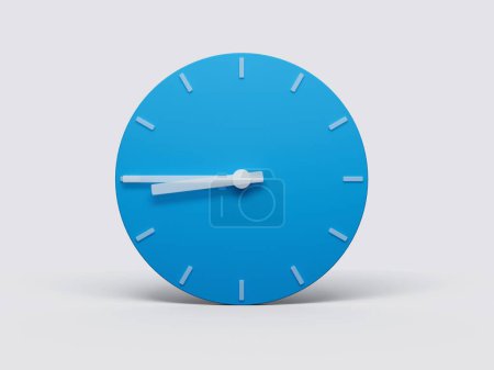 Téléchargez les photos : Un rendu 3d d'une montre bleue montrant 8 : 45 temps isolé sur un fond blanc. - en image libre de droit