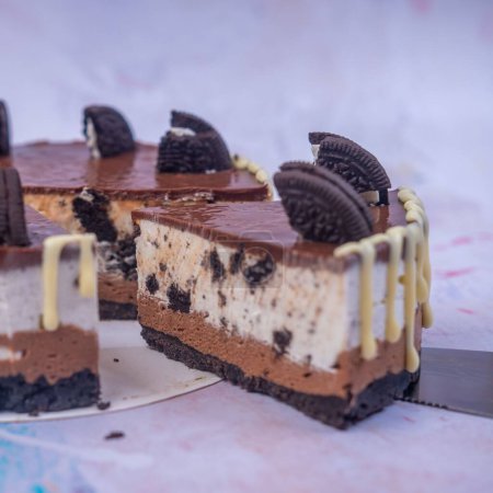 Photo for A closeup shot of delicious chocolate oreo cake - Royalty Free Image