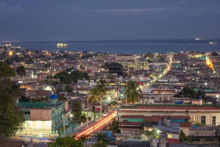 Photo for An aerial view of Matanzas downtown in the evening, Cuba - Royalty Free Image