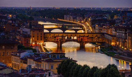 Photo for A beautiful view of a city Florence in Italy at night - Royalty Free Image