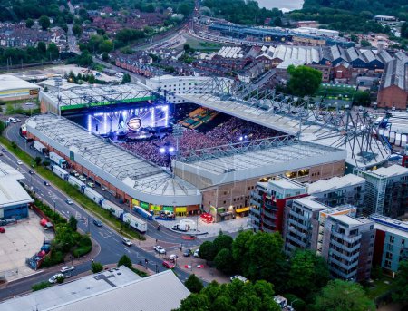 Photo for Aerial view of Take That at Carrow Road Football Stadium - Royalty Free Image