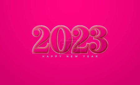 Foto de Pink classic happy new year 2023 for greetings - Imagen libre de derechos