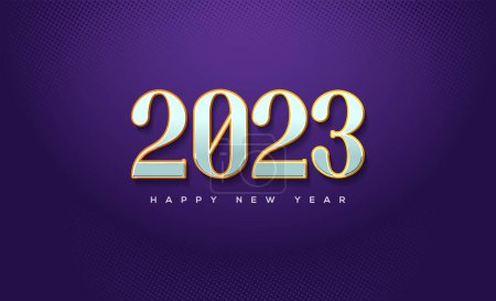 Téléchargez les photos : Simple et moderne heureux nouveau numéro d'année 2023 - en image libre de droit