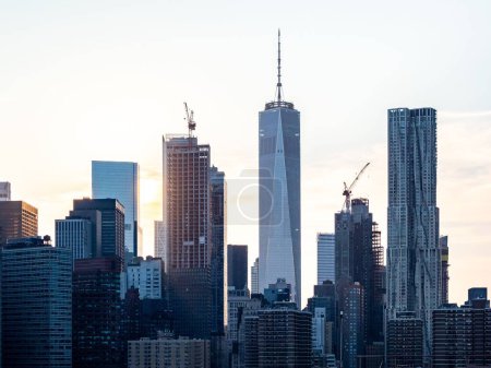 Téléchargez les photos : Un horizon aérien du centre-ville de Manhattan à New York, États-Unis - en image libre de droit