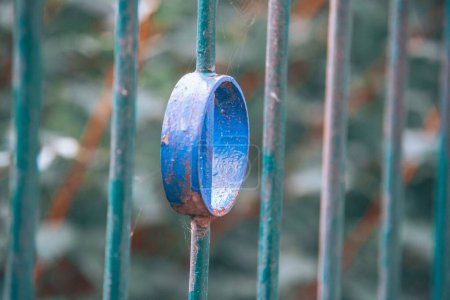 Photo for A closeup of an iron ring on a fence - Royalty Free Image