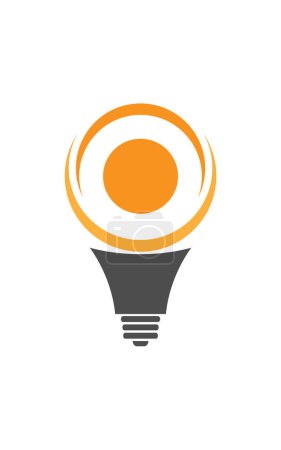 Illustration for A digital illustration of a creative lightbulb brand logo design for businesses and companies - Royalty Free Image