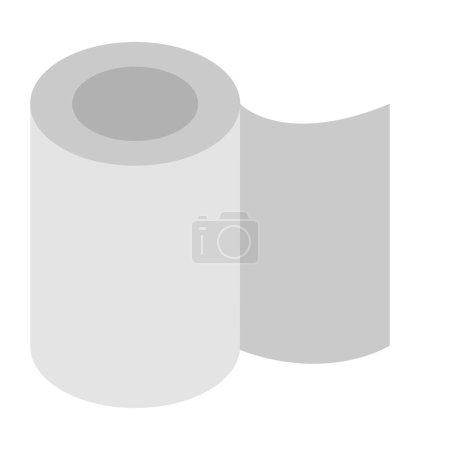 Téléchargez les illustrations : Illustration vectorielle d'un rouleau de bandage médical isolé sur fond blanc - en licence libre de droit
